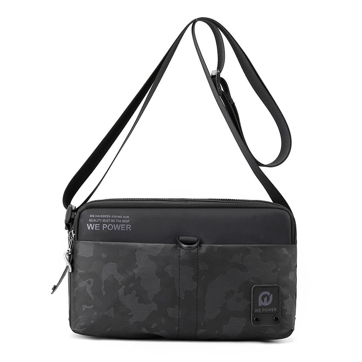 Men Oxford Cloth Crossbody Bag Outdoor Sports Shoulder Black Bags