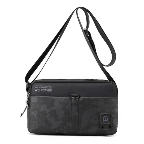 Men Oxford Cloth Crossbody Bag Outdoor Sports Shoulder Black Bags