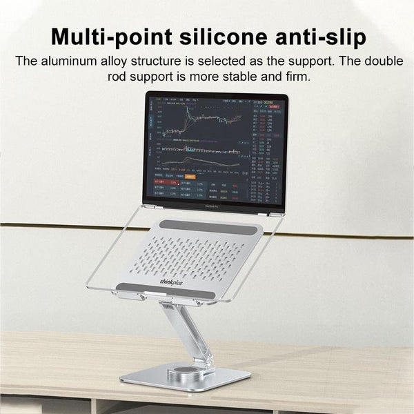 Lenovo Thinkplus Desktop Laptop Holder Silver Stands Holders & Car Mounts