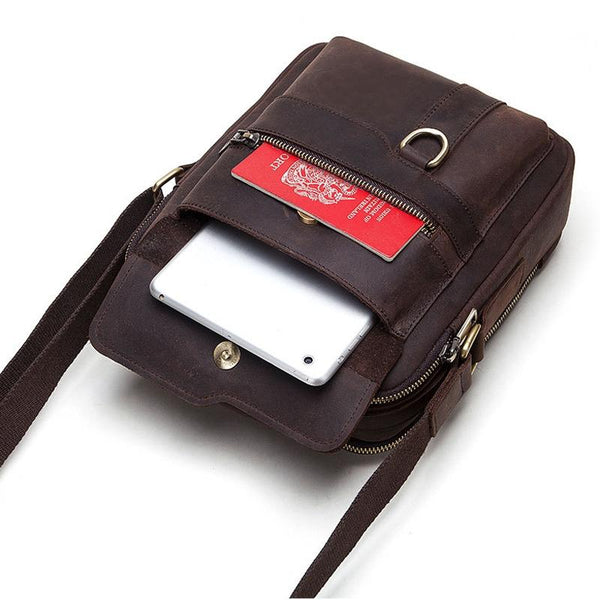Brown Leather Cross Body Shoulder Bag For Men Bags