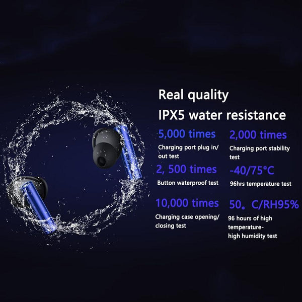 Blue Wireless Active Noise Cancelling For Sports Earbuds