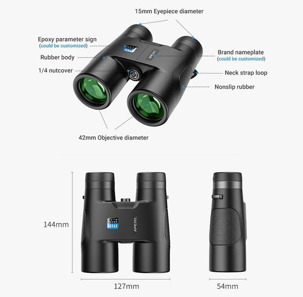Autofocus 10X42 Binoculars Fixed Focus Black Binoculars & Monoculars
