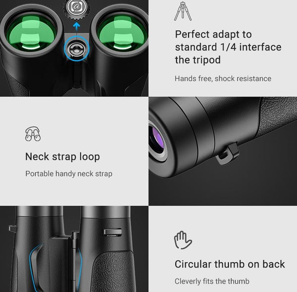 Autofocus 10X42 Binoculars Fixed Focus Black Binoculars & Monoculars