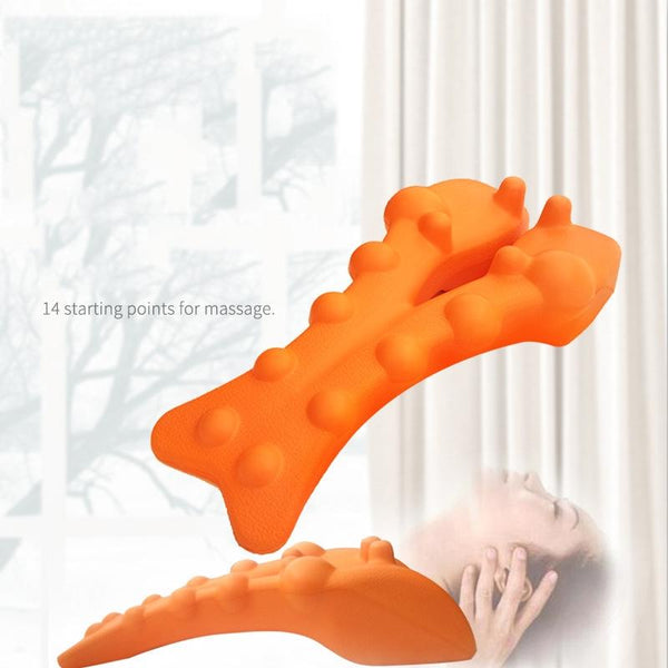 Orange Shiatsu Lumbar Massager Soothing Spine Cushion Massagers