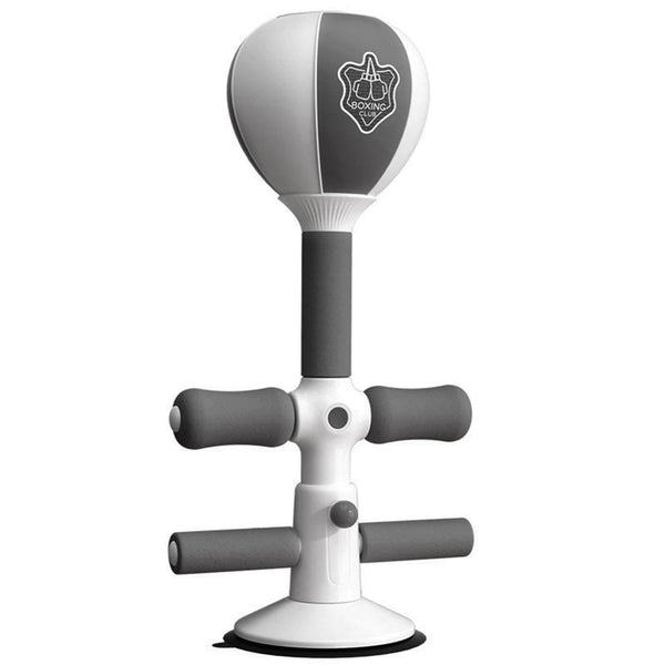 2 In 1 Sit Up Boxing Ball Stand With Punching Bag Gray / White Punching Bags