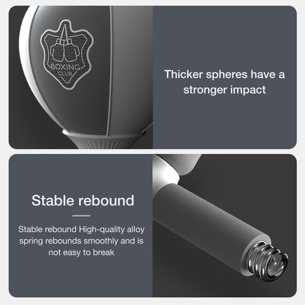 2 In 1 Sit Up Boxing Ball Stand With Punching Bag Gray / White Punching Bags