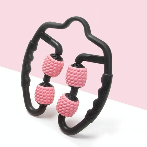 Muscle Massage Roller Foam Shaft For Yoga & Fitness Water Drop Type Cherry Pink Massagers