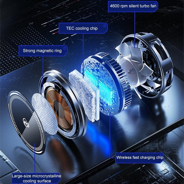 15W 4 In Magnetic Wireless Charger Stand Black Chargers & Cradles