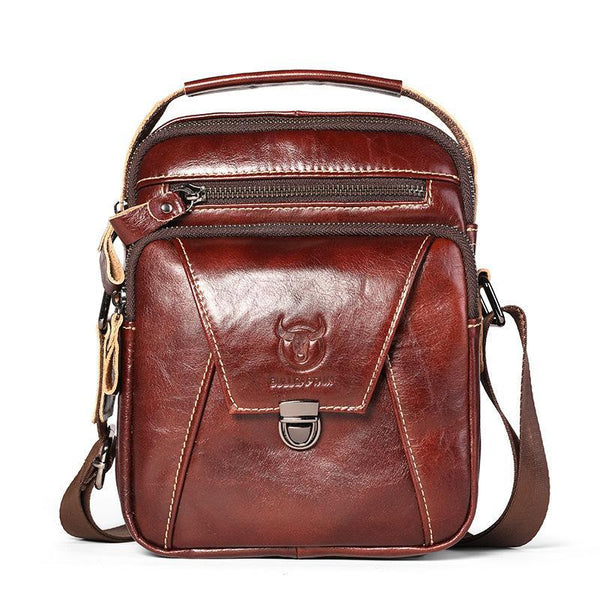 Large Capacity Retro Cowhide Shoulder Bag Brown Bags