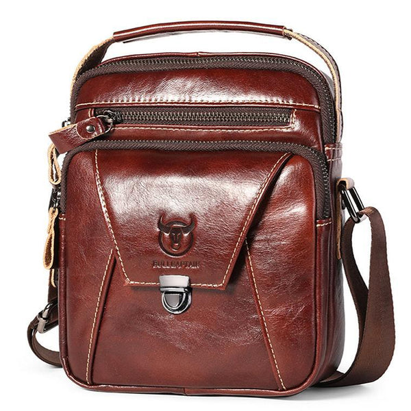 Large Capacity Retro Cowhide Shoulder Bag Brown Bags