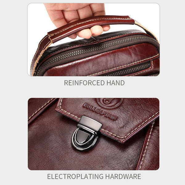 Large Capacity Retro Cowhide Shoulder Bag Brown Bags