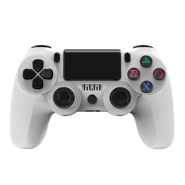 Wireless Bluetooth Game Controller For Ps4 With Dual Vibration And Light Strip White Controllers & Attachments