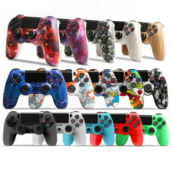 Wireless Bluetooth Game Controller For Ps4 With Dual Vibration And Light Strip White Controllers & Attachments