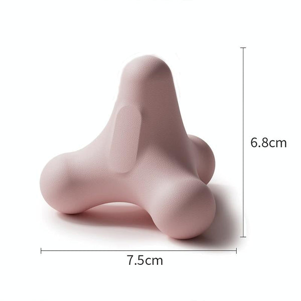4 Corner Fascia Massage Ball For Neck & Shoulder Relief Yoga Fitness Pink Massagers
