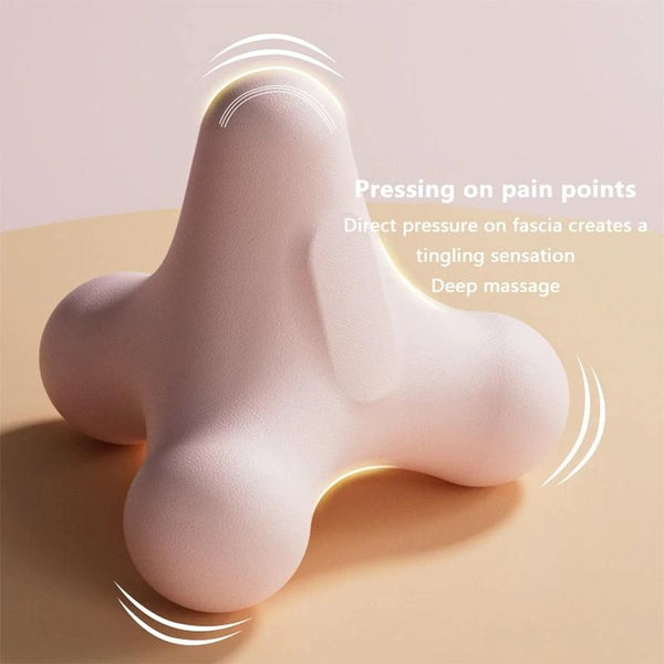 4 Corner Fascia Massage Ball For Neck & Shoulder Relief Yoga Fitness Pink Massagers