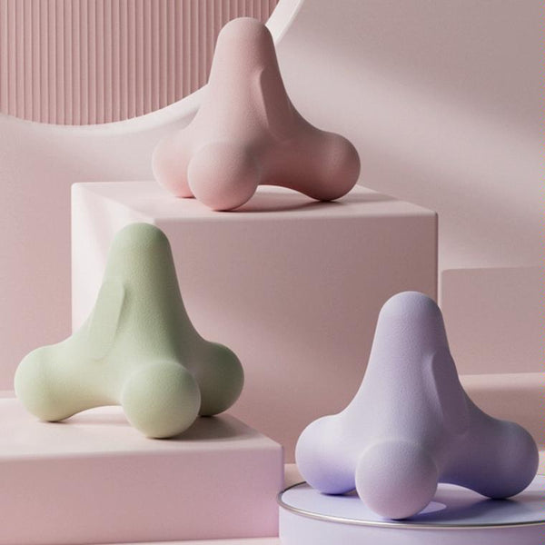 4 Corner Fascia Massage Ball For Neck & Shoulder Relief Yoga Fitness Pink Massagers