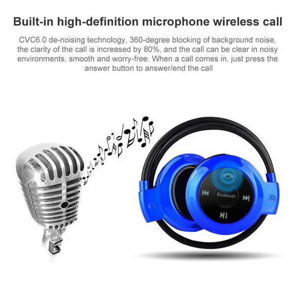 Wireless Mini 503 Earphones With Fm Radio & 32Gb Tf Card Support Black Headphones