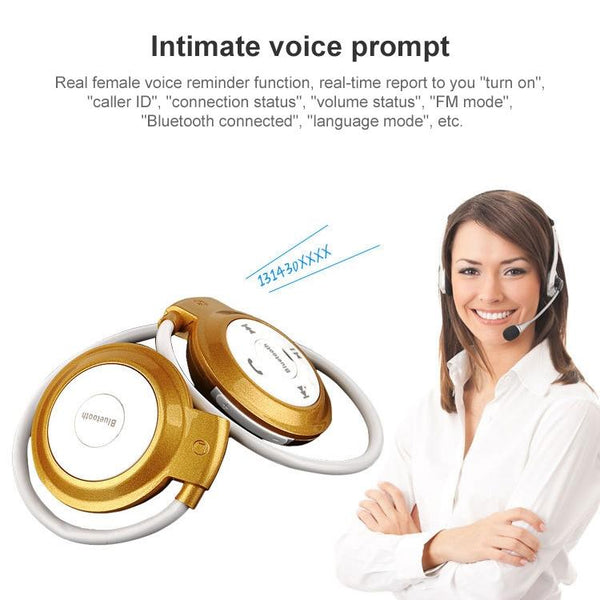 Wireless Mini 503 Earphones With Fm Radio & 32Gb Tf Card Support Black Headphones