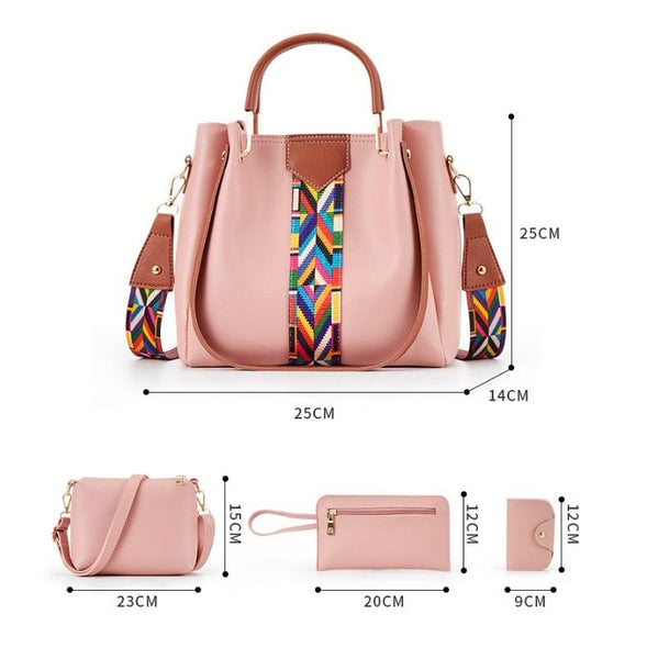 Versatile 4 In 1 Messenger Bag For Women Fashionable & Spacious White Women's Bags & Handbags