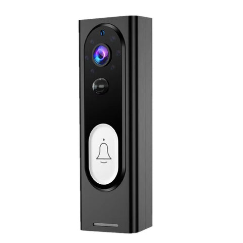 Smart Wireless Video Doorbell With Night Vision & Motion Detection Black Smart Doorbells