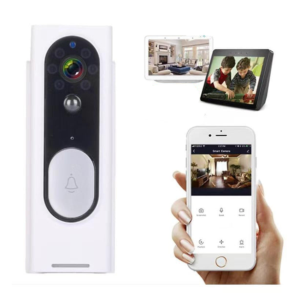 Smart Wireless Video Doorbell With Night Vision & Motion Detection Black Smart Doorbells