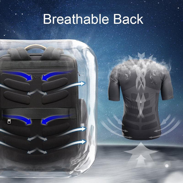 Black Multifunctional Anti Theft Laptop Backpack With Usb Charging Hole Laptop Cases & Bags