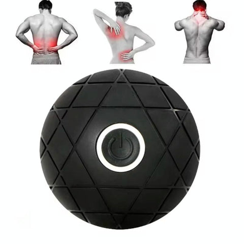 Rechargeable 3D Vibrating Massage Ball For Muscle Relaxation And Fitness Black Massagers