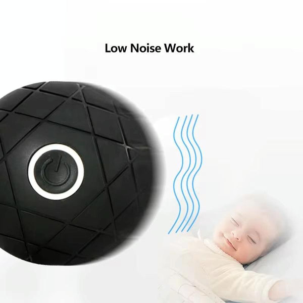 Rechargeable 3D Vibrating Massage Ball For Muscle Relaxation And Fitness Black Massagers