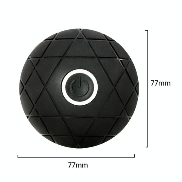 Rechargeable 3D Vibrating Massage Ball For Muscle Relaxation And Fitness Black Massagers