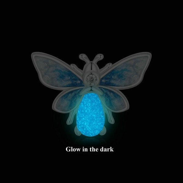 925 Sterling Silver Blue Luminous Zircon Bee Silicone Diy Beads Charms & Pendants