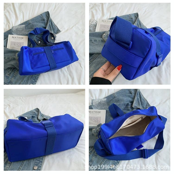 Travel & Fitness Crossbody Bag Waterproof Nylon Blue Gym Bags