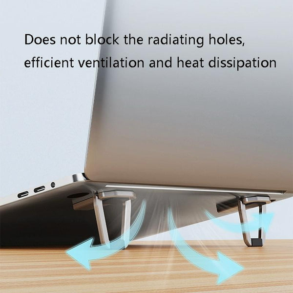 Aluminum Laptop Stand Heightening Bracket Grey Stands Holders & Car Mounts