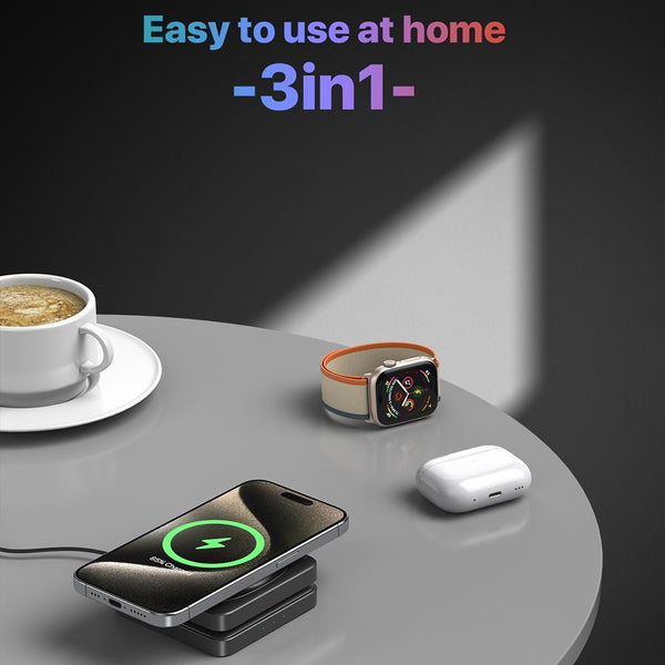 Magnetic Wireless Charger Fast Charging Black Chargers & Cradles