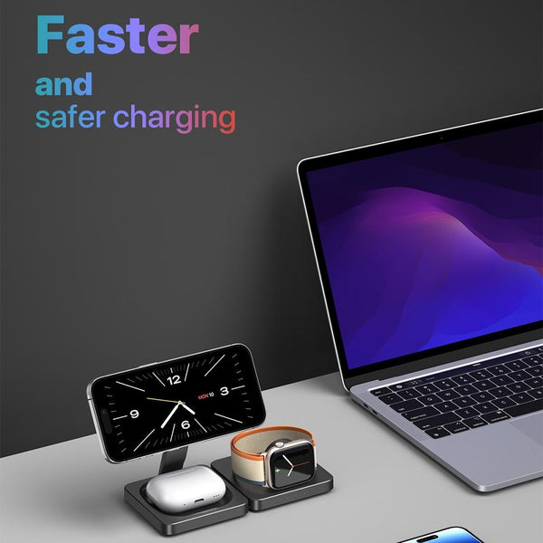 Magnetic Wireless Charger Fast Charging Black Chargers & Cradles
