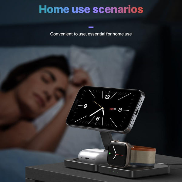 Magnetic Wireless Charger Fast Charging Black Chargers & Cradles