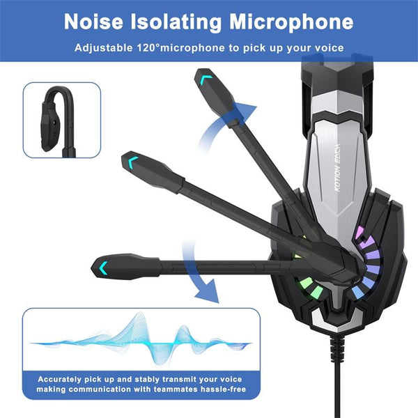 2.1M Gaming Headset With Mic Kotion Each G9000 Plus Black Headsets