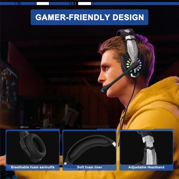 2.1M Gaming Headset With Mic Kotion Each G9000 Plus Black Headsets