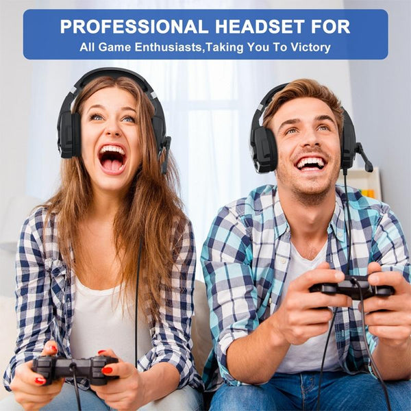 2.1M Gaming Headset With Mic Kotion Each G9000 Plus Black Headsets