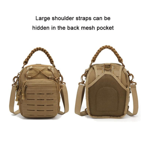 Multifunctional Laser Cut Crossbody Bag For Outdoor Sports Khaki Bags