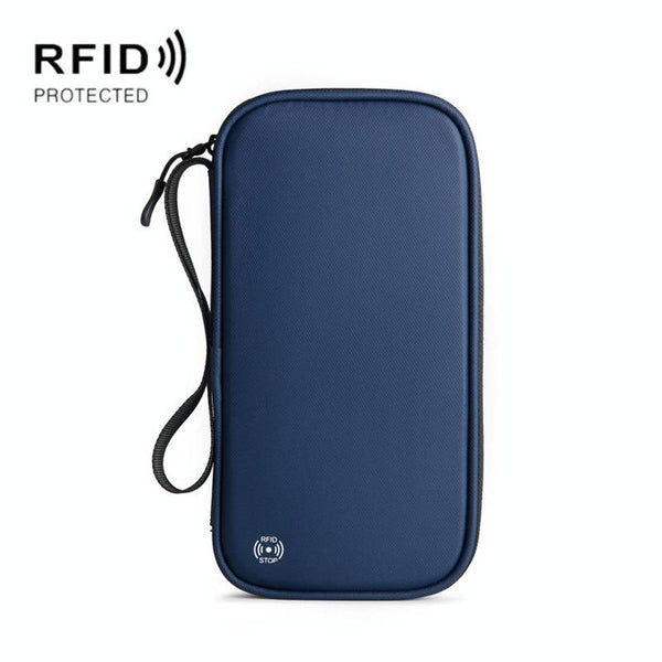 Rfid Travel Passport & Card Holder Gem Blue Business Card Holders