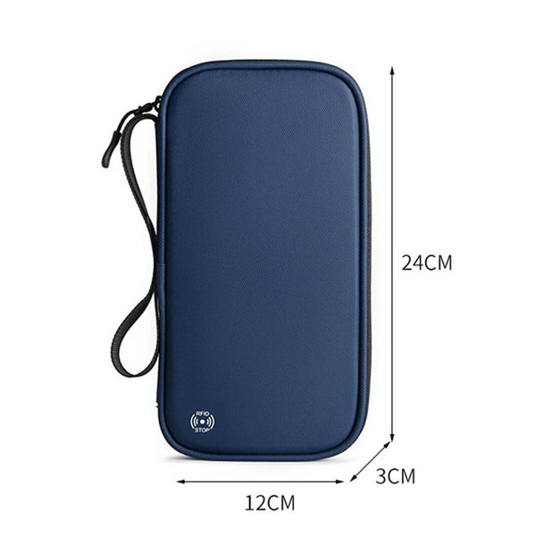 Rfid Travel Passport & Card Holder Gem Blue Business Card Holders