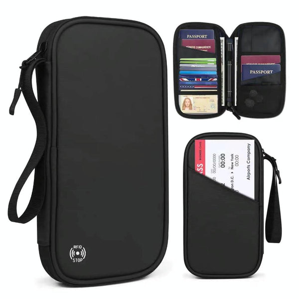 Rfid Travel Passport & Card Holder Gem Blue Business Card Holders