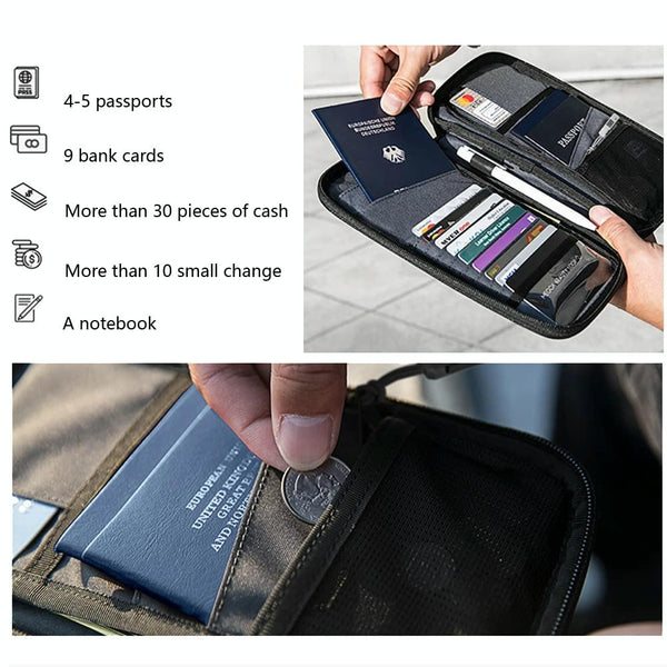 Rfid Travel Passport & Card Holder Gem Blue Business Card Holders