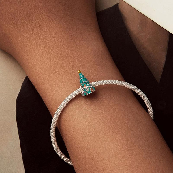 925 Sterling Silver Christmas Tree House Bracelet Beads Bracelets