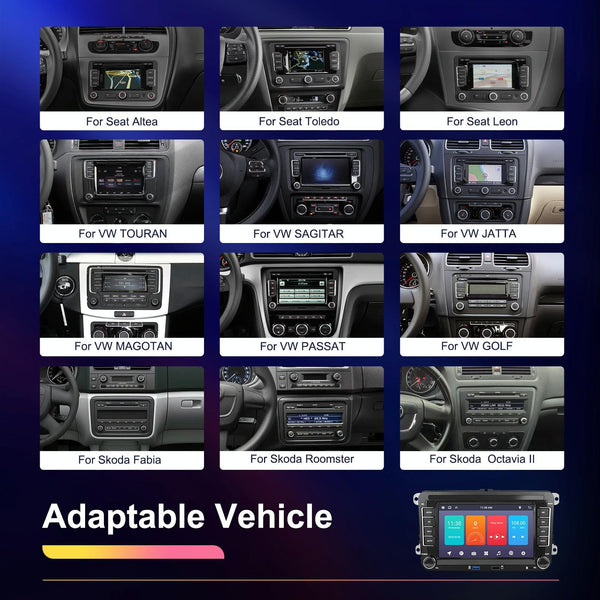 Android Carplay Navigation For Vw / Skoda 1 + 32G Screen Reversing Camera Other Car Audio