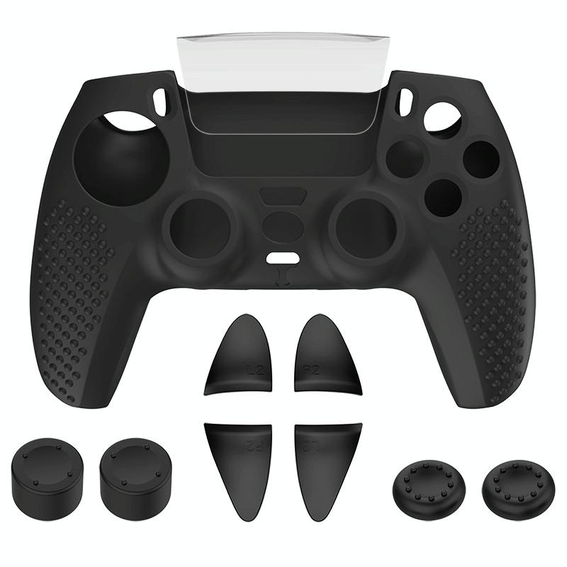 Black Polka Dot Silicone Joystick Cover For Ps5 Controller Other Video Game Accessories
