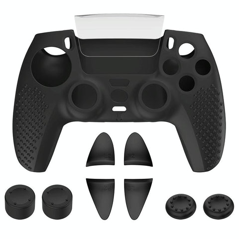 Black Polka Dot Silicone Joystick Cover For Ps5 Controller Other Video Game Accessories