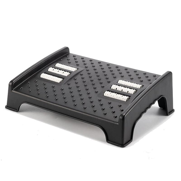 Double Row Roller Foot Pedal Footrest Black Ottomans Footstools & Poufs