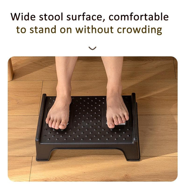 Double Row Roller Foot Pedal Footrest Black Ottomans Footstools & Poufs