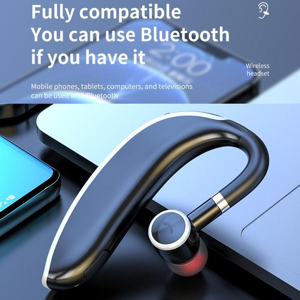 Universal Bluetooth Earphone Single Rotating Black / White Earbuds